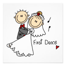 Bride and Groom First Dance T-shirts and gifts Invite