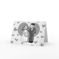 Bride and groom greeting card