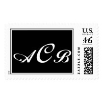 Bride and Groom Initials Postage postage