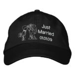 Bride and Groom Kiss - Just Married Embroidered Baseball Cap