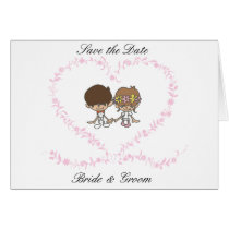 Bride and Groom-Lovers Heart -4 cards