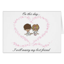 Bride and Groom-Lovers Heart-5 cards