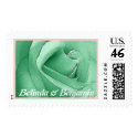 Bride and Groom -Mint Green Rose - Customizable postage