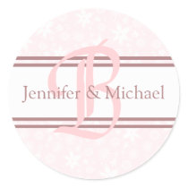 Bride And Groom Monogram Letter B 2009 Seal stickers by TDSwhite Bride And Groom Monogram Letter B 2009 Seal stickers