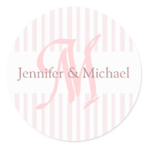 Bride And Groom Monogram Letter M 2009 Seal stickers by TDSwhite Bride And Groom Monogram Letter M 2009 Seal stickers