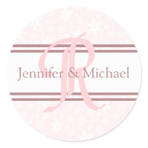 Bride And Groom Monogram Letter R 2009 Seal stickers by TDSwhite Bride And Groom Monogram Letter R 2009 Seal stickers
