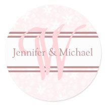Bride And Groom Monogram Letter W 2009 Seal stickers by TDSwhite Bride And Groom Monogram Letter W 2009 Seal stickers