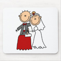 Bride And Groom Mousepad by stick_figures Bride And Groom Mousepad