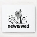 Bride and Groom Newlywed mousepads