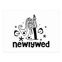 Bride and Groom Newlywed Post Card