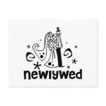 Bride and Groom Newlywed Post Card