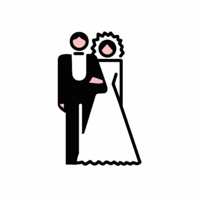 Bride and Groom Ornament Acrylic Cut Outs by frugalbride