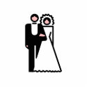 Bride and Groom Ornament photo sculptures