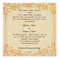 Bride and groom parents'  invitation, van Gogh Invitations