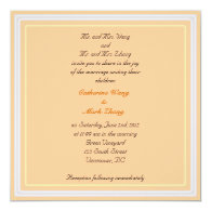 Bride and groom parents'  invitation, wedding personalized invites