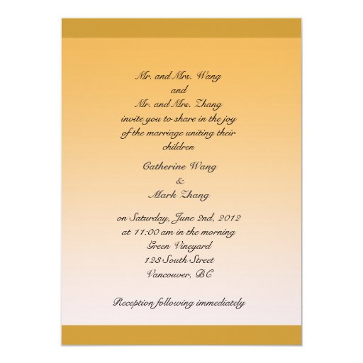 Bride and groom parents' wedding invitation Zazzle