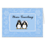 Bride and Groom Penguin Card