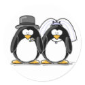 Bride and Groom Penguin Stickers by jgoodedesigns Bride and Groom Penguin Stickers