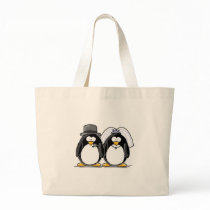 Bride and Groom Penguins bags by penguinality Bride and Groom Penguins bags