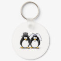 Bride and Groom Penguins keychains