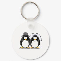 Bride and Groom Penguins keychains by penguinality Bride and Groom Penguins keychains