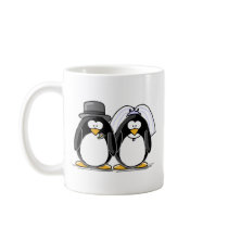Bride and Groom Penguins Coffee Mugs
