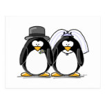 Bride and Groom Penguins Postcards