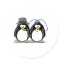Bride and Groom Penguins stickers