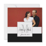Bride and Groom Photo Monogram Wedding Invitation