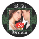 Bride and Groom Photo Sticker