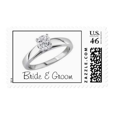 Bride And Groom Postage Stamp