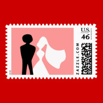 Bride and Groom Postage postage