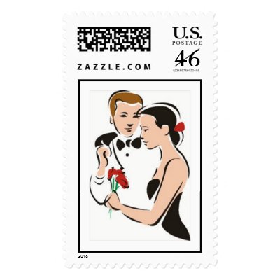 Bride and Groom Postage