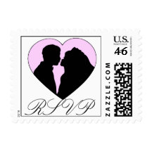 Bride and Groom RSVP Stamp