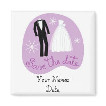 Bride and Groom Save the Date magnets by swittles Bride and Groom Save the Date magnets