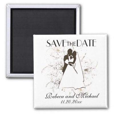 Bride and Groom Save the Date magnets