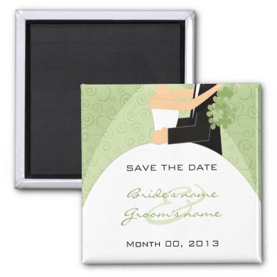 Bride and Groom Save the Date Magnets