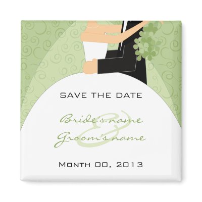 Bride and Groom Save the Date Magnets