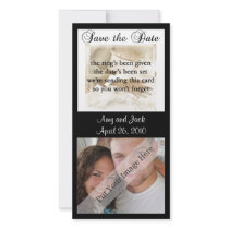 Bride and Groom Save the Date Photo Card photo cards