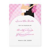Bride and Groom Save the Date postcards postcard