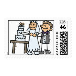 Bride and Groom Slice Cake Postage