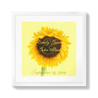 Bride and Groom Sunflower Print print