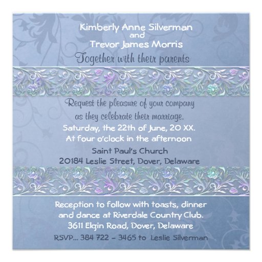 Bride and Groom Teddy Bear Wedding Invitations