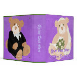 Bride and Groom Teddy Bears Binder