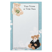 Bride and Groom Teddy Bears Stationery