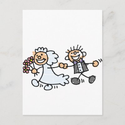 Bride And Groom Wedding Elope Elopement Postcards by TheBridalShop