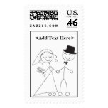 Bride and Groom Wedding Invitation Postage Stamp