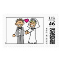 Bride And Groom Wedding Invitation Postage Stamps 

stamp