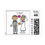 Bride And Groom Wedding Invitation Postage Stamps