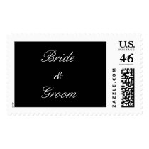 Bride And Groom Wedding Invitation Postage Stamps